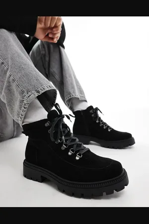 ASOS – Schwarze Wanderstiefel zum Schnüren