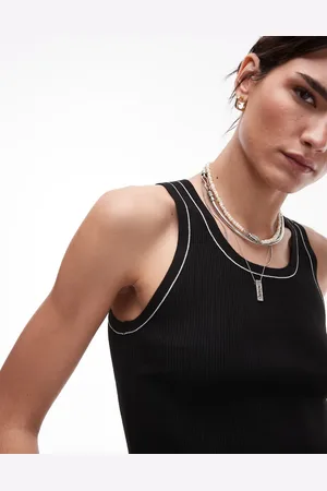 MANGO – Trägertop in mit Kontrast-Details und Ringerrücken