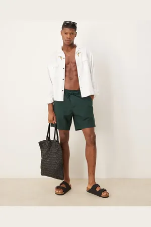 Abercrombie & Fitch – Strukturierte Shorts aus Leinen-Mix in mit Tunnelzug, 6 Zoll Schrittlänge