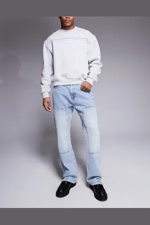 The Couture Club – Carpenter-Jeans in blauer Waschung mit Nietendesign
