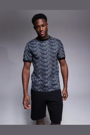 EA7 Armani – – T-Shirt in mit All-over-Logo, Kombiteil