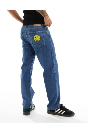 JACK & JONES – Eddie – Locker geschnittene Jeans in blauer Vintage-Waschung