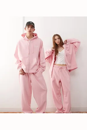 COLLUSION Unisex – Locker geschnittene Jogginghose in mit Koordinaten-Print, Kombiteil