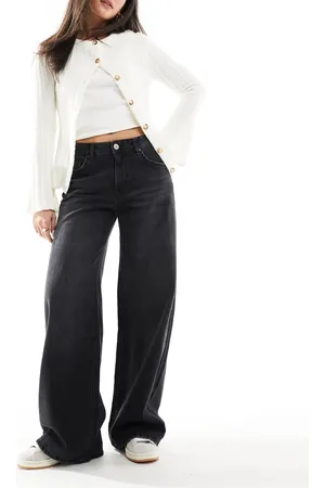 Pull&Bear – Weite Jeans in verwaschenem mit extrem weit geschnittenem Bein