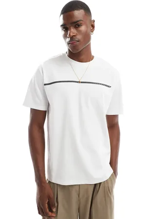 JACK & JONES – Oversize-T-Shirt in mit Streifenlogo in Brusthöhe