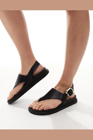 London Rebel – Zehenstegsandalen in mit Fußbett