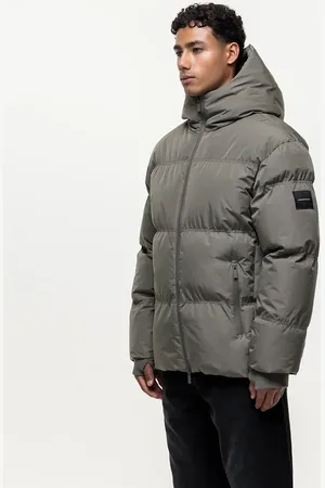 Good For Nothing – Hochgeschlossene Pufferjacke in Khaki