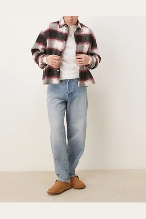 SELECTED – Kobe – Locker sitzende Jeans in verwaschenem Mittelblau