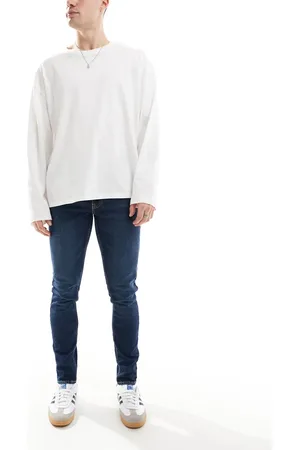 New Look – Skinny-Jeans in verwaschenem Indigoblau
