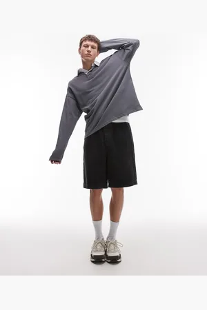 Topman – Elastische Jeansshorts in verwaschenem