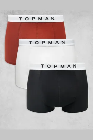 Topman – 3er-Pack Unterhosen in Schwarz, Weiß und Rot