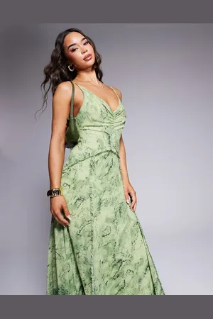 Forever New – Drapiertes Maxikleid in mit Schlangenmuster
