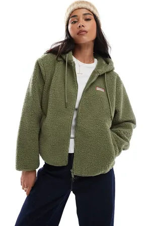 Hunter – Bonelle – Jacke aus Teddyfell in mit Kapuze