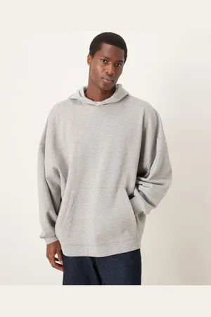 ASOS – Super-Oversize-Kapuzenpullover in meliertem mit festem Saum