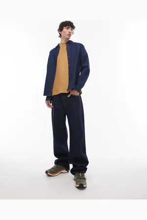 Topman – Weite Jeans ohne Stretch in Raw-Waschung
