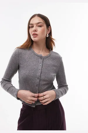MANGO – Strickjacke in mit Rundhalsausschnitt