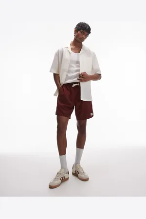 Rhythm – Klassische Jam-Shorts aus Leinen in Merlot
