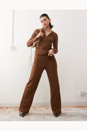 Reclaimed – Jogginghose in mit weitem Bein und Zopfmuster, Kombiteil