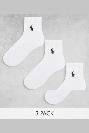Ralph Lauren – Weiße Sportsocken im 3er-Pack