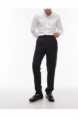 MANGO – Schmal geschnittene Hose aus Wollmix in