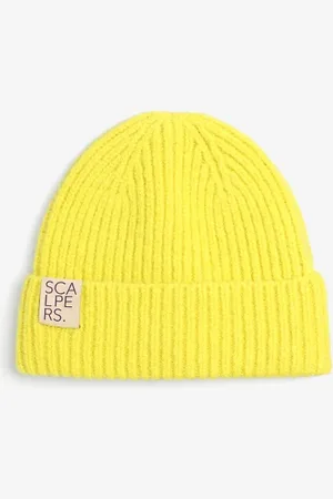 SCALPERS – Fluor – Strickmütze in Limettengelb