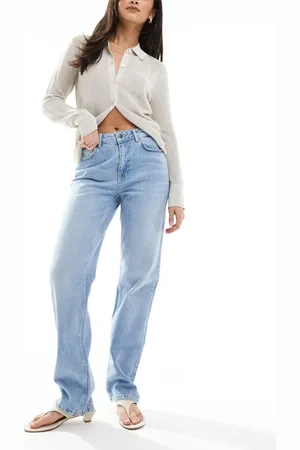 Object – Ellen – Denim-Jeans in Hellblau mit geradem Bein