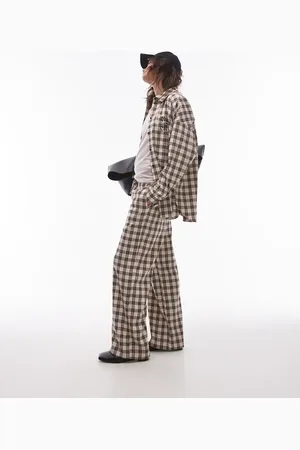 Résumé – Karierte Baggy-Hose mit lockerem Schnitt, Kombiteil