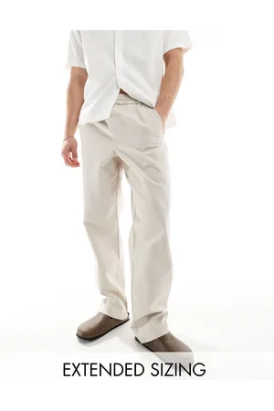 ASOS – Weit geschnittene Schlupfhose in Steinbeige