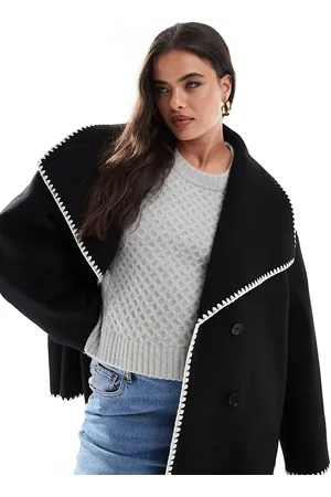 4th & Reckless – Jacke in mit übergroßem Revers und farblich abgesetzter Ziernaht