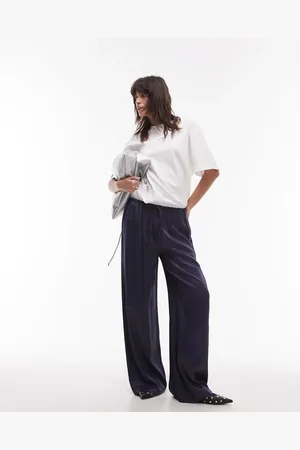 Topshop – Satinhose in mit Kordelzugbund