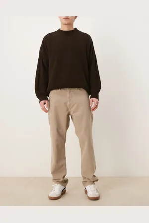 Abercrombie & Fitch – Loose-Fit-Jeans in Khaki