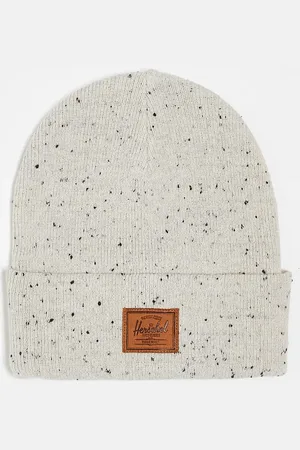 Herschel – Strickmütze in Beige meliert