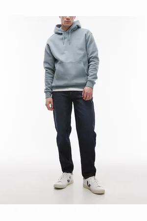 Topman – Schmal zulaufende Jeans in dunkelblauer Waschung