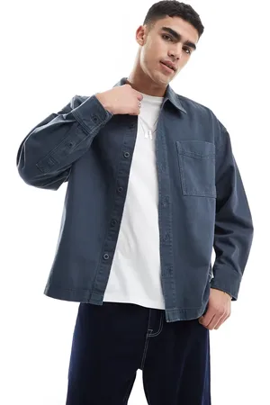 G-Star – Oversize-Hemdjacke aus Denim in dunkelblauer Waschung