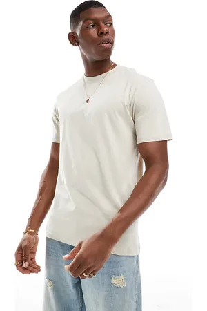 Only & Sons – Schmal geschnittenes T-Shirt in Beige