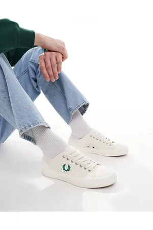 Fred Perry – Hughes – Weiße Leinen-Sneaker