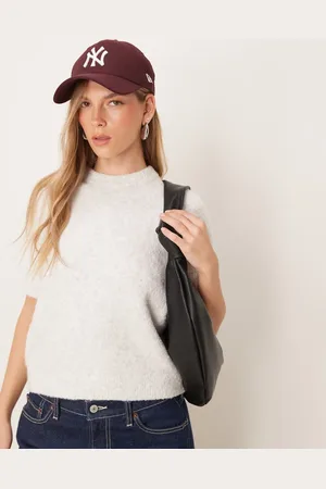 New Look – Flauschiges, gestricktes Bouclé-T-Shirt in