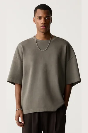 Pull&Bear – Hochwertiges kastiges T-Shirt in