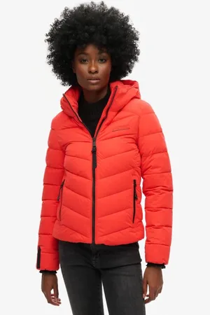 Superdry – Wattierte Jacke aus Mikrofaser in Sunset- mit Kapuze