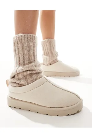 SEQWL – Mules in Wildleder-Optik in Creme