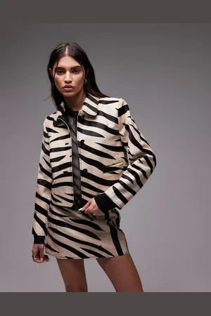MANGO – Jacke mit Zebrapint in Ponyhaar-Optik, Kombiteil