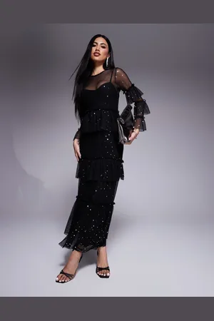 Never Fully Dressed – Midaxikleid aus Netzstoff in mit Sternenprint