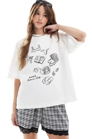 4th & Reckless – Leisure Club – T-Shirt in mit Grafikprint