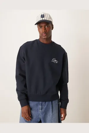 ASOS – Kastiges Oversize-Sweatshirt in mit Stickerei auf der Brust