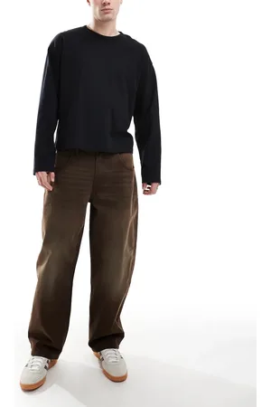 Bershka – Ballon-Jeans in Vintage-Braun