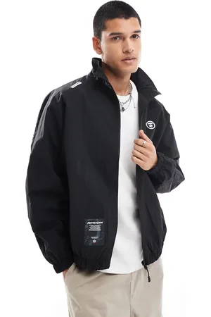 A Bathing Ape AAPE by A BATHING APE – Nylon-Jacke in Schwarz mit Reißverschluss
