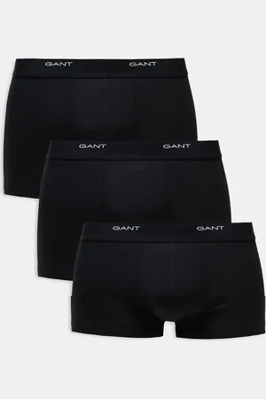 GANT – Schwarze Unterhosen mit Logobund im 3er-Pack