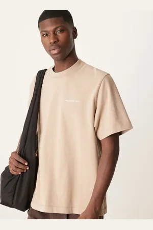Abercrombie & Fitch – T-Shirt in verwaschenem Beige mit Logo