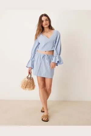 ASOS – Fern – Mini-Strandrock in Eisblau