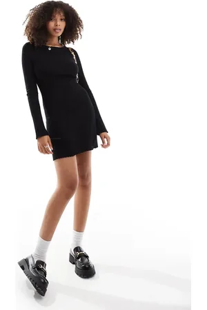 Cotton On Cotton On – Midi-Strickkleid in Schwarz